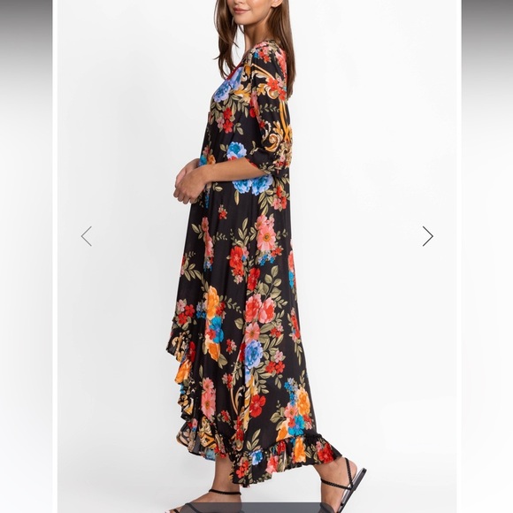 Johnny Was Black Floral Swim Coverup - Picture 5 of 7